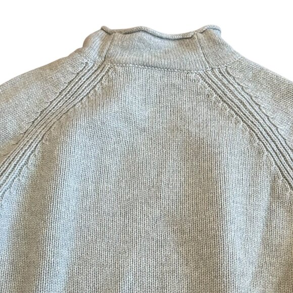 J. Crew Always Light Blue Merino Wool Pullover Sweater Mock Neck Cozy Sz Small - Picture 8 of 12